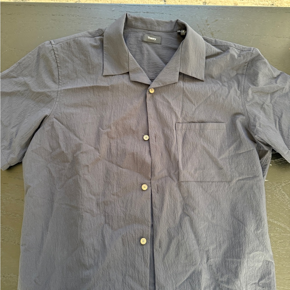 Theory Charcoal Button-Up Shirt
